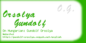 orsolya gundolf business card